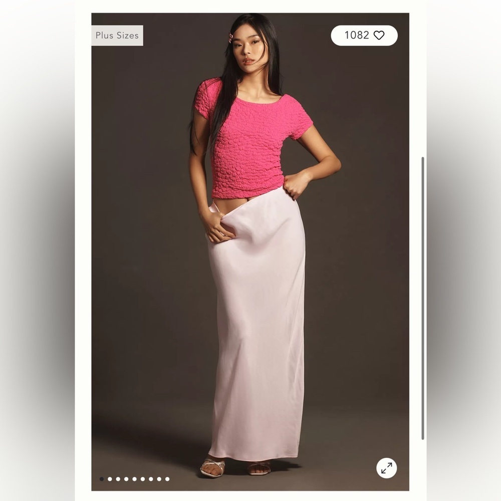 Anthropologie Maeve Socialite Popcorn Pink Textured Tee